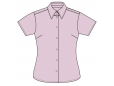 Oxford-Shirt für Damen, kurzärmlig RUSSELL COLLECTION-CLASSIC PINK
