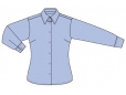 Oxford-Shirt für Damen, langärmlig RUSSELL COLLECTION- OXFORD BLUE