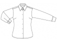Oxford-Shirt für Damen, langärmlig RUSSELL COLLECTION- WHITE