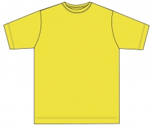 Shirt 180 runder Ausschnitt JERZEES COLOURS- YELLOW