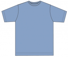 Shirt 180 runder Ausschnitt JERZEES COLOURS-SKY BLUE