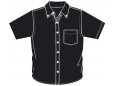 Kurzärmeliges Herrenoberhemd RUSSELL COLLECTION- BLACK