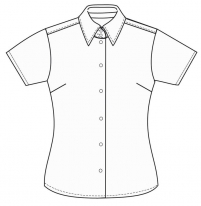 Oxford-Shirt für Damen, kurzärmlig RUSSELL COLLECTION- WHITE