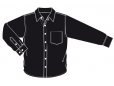 Langärmeliges Herrenoberhemd RUSSELL COLLECTION- BLACK