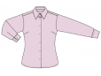 Oxford-Shirt für Damen, langärmlig RUSSELL COLLECTION-CLASSIC PINK