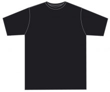 Shirt 180 runder Ausschnitt JERZEES COLOURS- BLACK