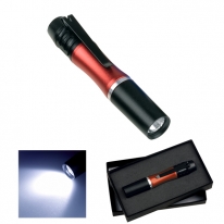 LED Leuchte "Power Clips schwarz/rot"