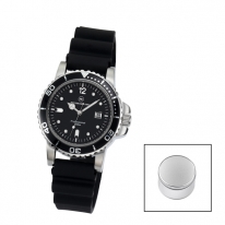 Armbanduhr "Neptun 200 Meter schwarz"