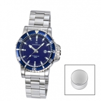 Armbanduhr "Neptun 200 Meter Metall blau"