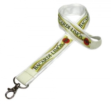 Lanyard mit gewebtem Satinband, 3-fbg