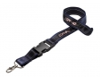 Lanyard mit bedrucktem Satinband, 3-fbg.