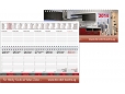 Tischquerkalender Desktop 3-farbig