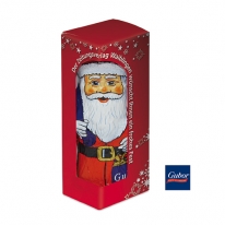 Gubor Nikolaus mit Werbe-Banderole