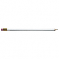 Bleistift "White" mit Radiergummi