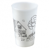 Trinkbecher "Mehrweg" 0,4 l bemalbar