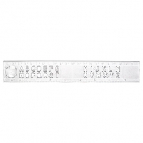Lineal "Buchstaben-Schablone"