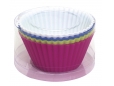 Backförmchen-Set CUPCAKE: 4 verschiedenfarbige Backformen